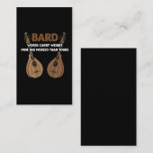 Bard D20サイコロDungeon Dragons RPGファンタジー·ゲーマー 名刺 (正面/裏面)