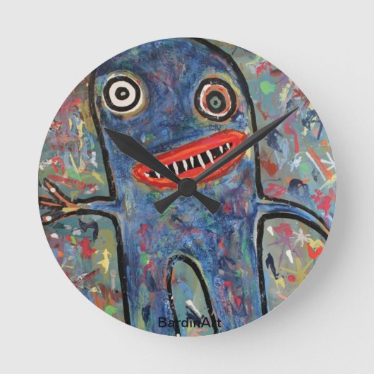BardinArtの時計"ローレンスWelk " ラウンド壁時計 (正面)