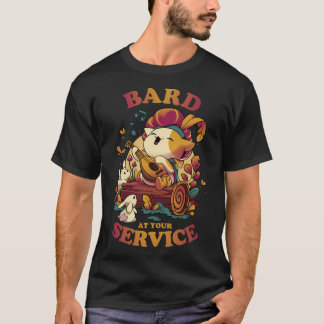 Bard'S Call - Cute Cat Gamer Tシャツ