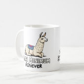 Bare Minimum Achiever Funny Llama Lazy Humor  コーヒーマグカップ (正面左)