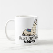Bare Minimum Achiever Funny Llama Lazy Humor  コーヒーマグカップ (左)