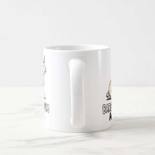 Bare Minimum Achiever Funny Llama Lazy Humor  コーヒーマグカップ (ハンドル)