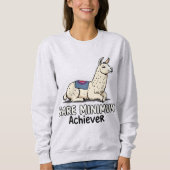 Bare Minimum Achiever Funny Llama Lazy Humor  スウェットシャツ (正面)