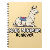 Bare Minimum Achiever Funny Llama Lazy Humor  ノートブック (正面)