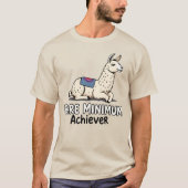 Bare Minimum Achiever Funny Llama Lazy Humor  Tシャツ (正面)