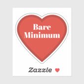 Bare Minimum Heart Sticker - Relatable Sticker シール (シート)
