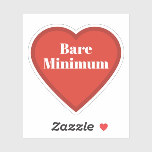 Bare Minimum Heart Sticker - Relatable Sticker シール (シート)