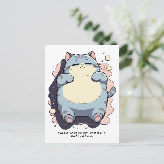 Bare Minimum Mode Activated – Relatable Mood ポストカード (スタンド正面)
