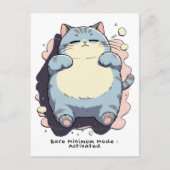 Bare Minimum Mode Activated – Relatable Mood ポストカード (正面)