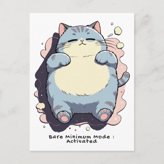 Bare Minimum Mode Activated – Relatable Mood ポストカード (正面)