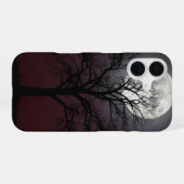 Bare Tree and Full Moon Dark Case iPhone 16ケース (裏面横)
