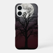 Bare Tree and Full Moon Dark Case iPhone 16ケース (裏面)