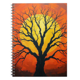 Bare Tree In Shadow With The Sun Notebook ノートブック