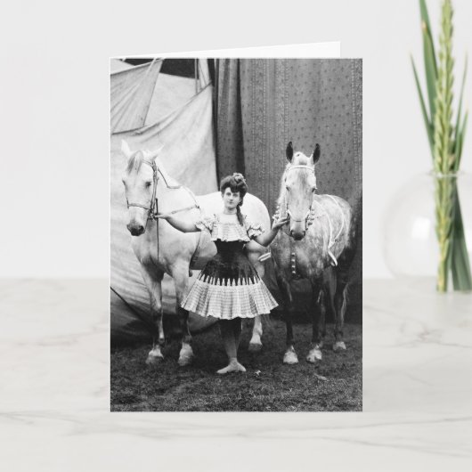 Bareback女の子: 1904年 カード (正面)