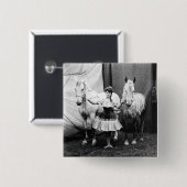 Bareback女の子: 1904年 缶バッジ (正面&裏面)