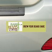 barebeansfinalgreenlogo1107Aは、裸あなたの豆を醸造します バンパーステッカー (車上)