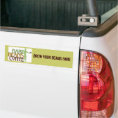 barebeansfinalgreenlogo1107Aは、裸あなたの豆を醸造します バンパーステッカー (トラック上)
