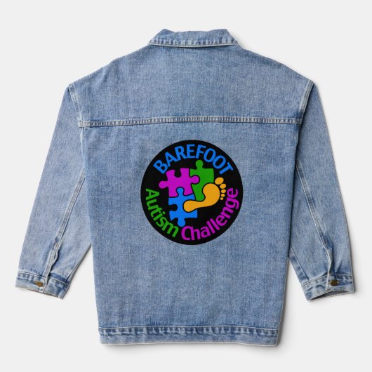 Barefoot Autism Challenge denim jacket デニムジャケット (裏面)