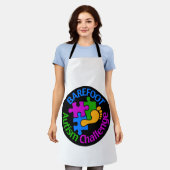 Barefoot Autism Challenge Trucker Hat エプロン (着用した状態)