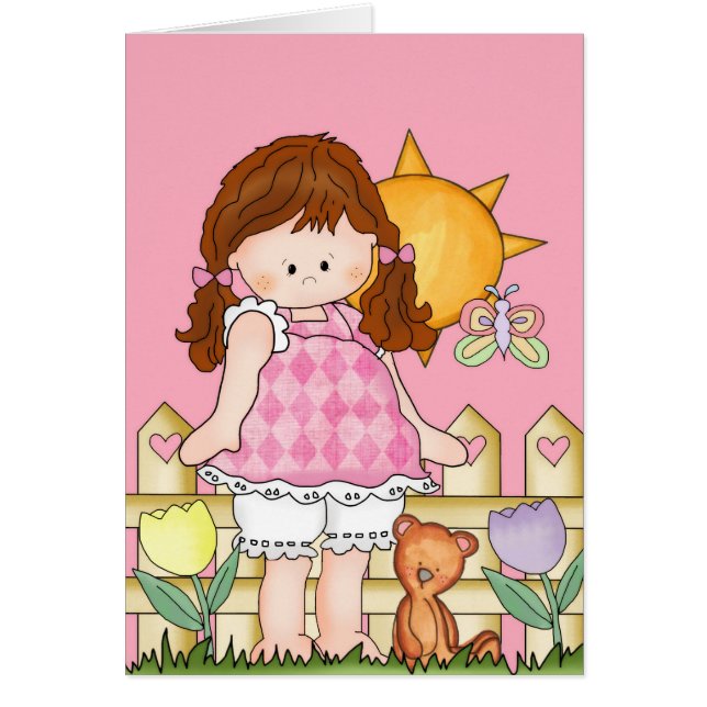 Barefoot Beth Lovesイースターd3イースターグリーティングカード (正面)