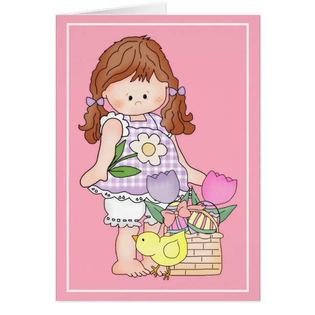 Barefoot Beth Lovesイースターd4イースターグリーティングカード (正面)