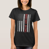 Barefoot Skiing American Flag 4th Of July Tシャツ (正面)