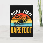 Barefoot Water Skiing Skier Funny Real Men Ski Bar カード (正面)