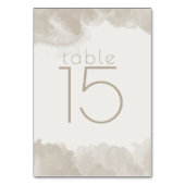 BarefootBrideによるキノコの水彩洗浄™ テーブルナンバー (裏面)