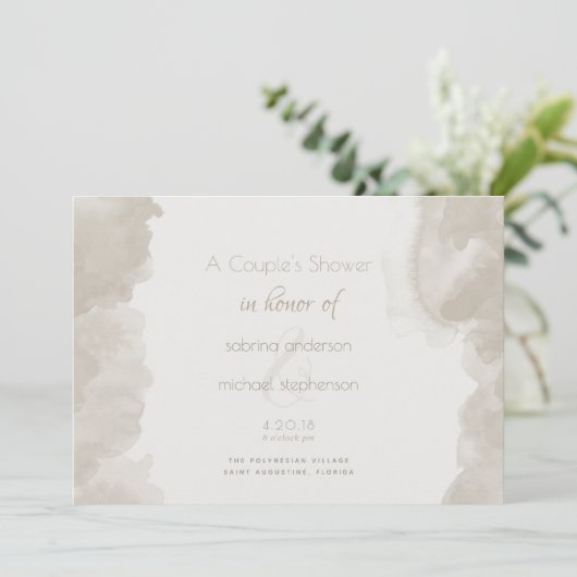 BarefootBrideによるキノコの水彩洗浄™ 招待状 (スタンド正面)