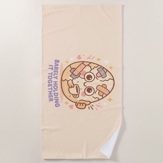 Barely Holding It Together ビーチタオル (正面)