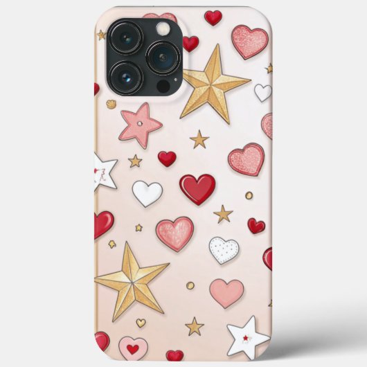 Barely There Hearts & Stars Phone / iPad case Case-Mate iPhoneケース (裏面)