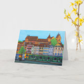 Barfusserplatzのバーゼルの挨拶状 カード (黄色い花)