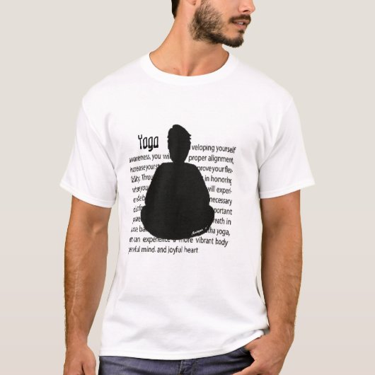 BargasArtworksの"ヨガ"のワイシャツ Tシャツ (正面)