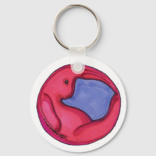 BargasArtworksは円のバニーKeychainを設計しました キーホルダー