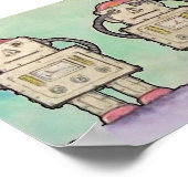 BargasArtworksロボットプリント ポスター (角)