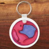BargasArtworks設計サークルバニーキーチェーン キーホルダー (正面)