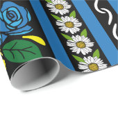 Barge Narrowboat Folk Art Roses Pattern ラッピングペーパー (ロールコーナー)