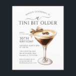 BARGEE A Tini Bit Older Martini 30th Birthday<br><div class="desc">シックなエレガントデザインで気鋭の誕生祝いはエスプレッソ・マルティーニを備えている。Aとかわいらしbowはフェミニンフェスティバルtouchを追加。</div>