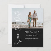 Bargin写真とタイポグラフィ日付を保存ブラック4 (正面)