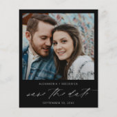 Bargin Instant Photo Black Chic Save the Date (正面)