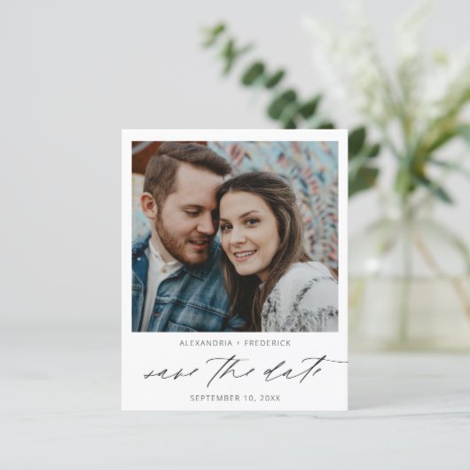 Bargin Instant Photo White Chic Save the Date (スタンド正面)