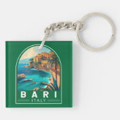 Bari Italy Travel Art Vintage キーホルダー (裏面)