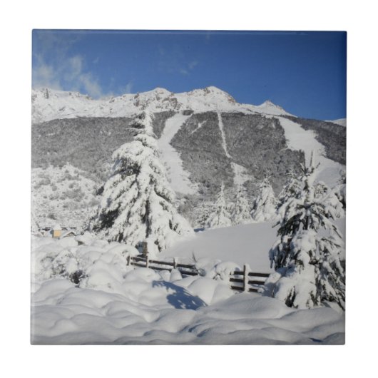 BarilocheのCatedralのスキー場の眺め タイル (正面)