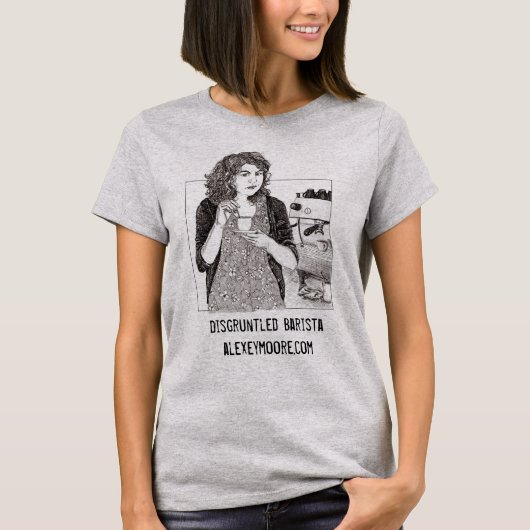 Baristaのむっとしただらしないワイシャツ Tシャツ (正面)