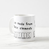 Baristaの周期表の名前のマグ コーヒーマグカップ (正面左)