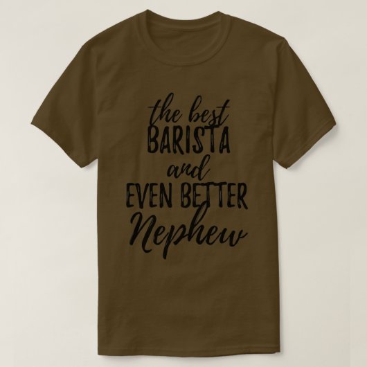 Barista甥おもしろいギフトアイディアの相対ギャグイン Tシャツ (デザイン正面)