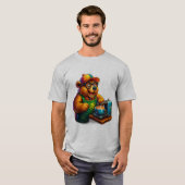 Barista Bear – Cute Coffee Lover T-Shirt Tシャツ (正面フル)
