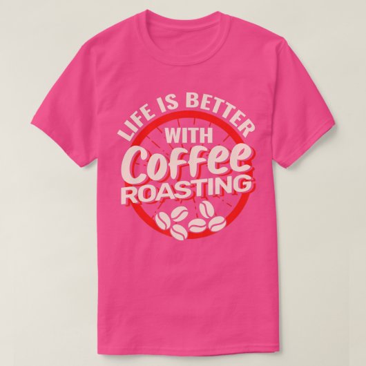 Barista Coffeeを焙煎したコーヒーで生活が良い Tシャツ (デザイン正面)