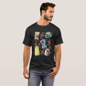Barista Graphic / Coffee And Espresso In Watercolo Tシャツ (正面フル)