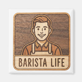 Barista Life Wooden マグネット